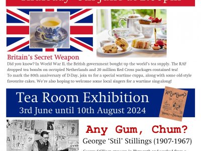Wartime Tea Party Thursday 6th June,  2pm 430pm